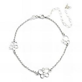 Foto de 20-16T - TOBILLERA PLATA MOTIVOS 9MM 17CM (ALARGADOR 6CM)