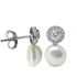 Foto de 71-9222BP - PENDIENTES TÚ Y YO PERLA CIRCONITA PRESIÓN 11MM O.B. 18K 