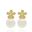 Foto de 71-11971P - PENDIENTES FLOR PERLA 13MM 18K
