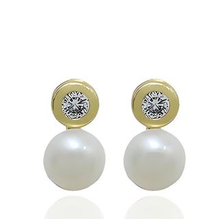 Foto de 05-2150P - PENDIENTES TÚ Y YO 12MM CATALÁN 18K