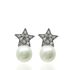 Foto de 13-6780BP - PENDIENTES PERLA ESTRELLA CIRCONITA 12MM O.B. 18K