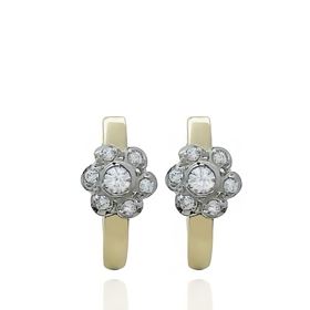 Foto de 13-6944P - PENDIENTES BICOLOR CIRCONITA 13MM CATALÁN 18K