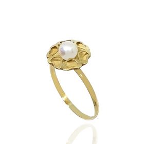 Foto de 70-531S - SORTIJA FLOR PERLA 10MM 18K