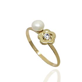 Foto de 05-2153S - SORTIJA PERLA CIRCONITA 10MM 18K