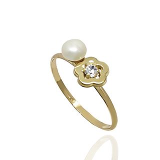 Foto de 05-2153S - SORTIJA PERLA CIRCONITA 10MM 18K