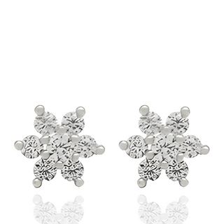 Foto de 71-9828BP - PENDIENTES ROSETÓN CIRCONITA 6MM O.B. 18K