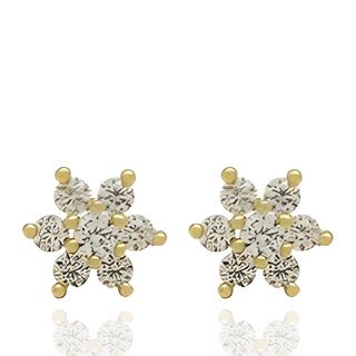 Foto de 71-9828P - PENDIENTES ROSETÓN CIRCONITA 6MM 18K
