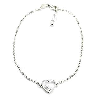 Foto de 20-19 - PULSERA PLATA CORAZÓN 9MM 19CM (ALARGADOR 2.5CM)
