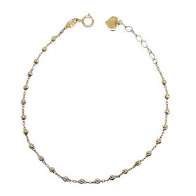 Foto de 28-3121 - PULSERA BOLAS LAPIDADAS 2.5MM 19CM 18K** 