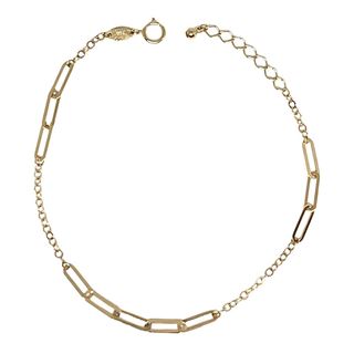 Foto de 28-0278 - PULSERA COMBINADA 2.5MM 17CM (ALARGADOR 2CM) 18K**