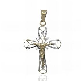 Foto de 28-209016 - CRUZ CRISTO BICOLOR CALADA 23MM 18K