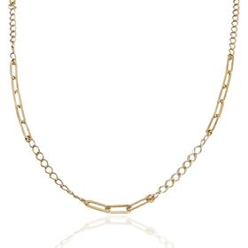 Foto de 28-0034G - GARGANTILLA COMBINADA 45CM (ALARGADOR 2CM) 18K**