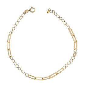 Foto de 28-0034 - PULSERA COMBINADA 17CM (ALARGADOR 2CM) 18K**