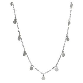 Foto de 25-1497 - GARGANTILLA PLATA DISCOS 4MM 42CM (ALARGADOR 3CM)