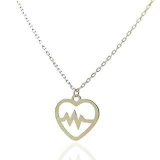 Foto de 12-010G - GARGANTILLA CORAZÓN LATIDO 10MM 43CM 18K