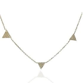 Foto de 44-192G - GARGANTILLA TRIÁNGULOS CIRCONITA 7MM 45CM (ANILLA A 3.5CM) 18K