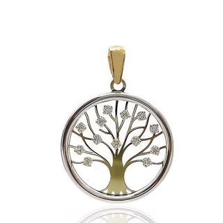 Foto de 51-16002 - COLGANTE ÁRBOL DE LA VIDA BICOLOR CIRCONITA 19MM 18K 
