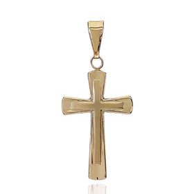 Foto de 04-105 - CRUZ MATE BRILLO 26MM 18K** 