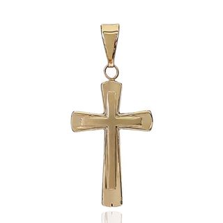 Foto de 04-105 - CRUZ MATE BRILLO 26MM 18K** 