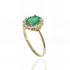 Foto de 71-12252SE - SORTIJA ESMERALDA PIEDRA FINA CIRCONITA 10MM 18K 