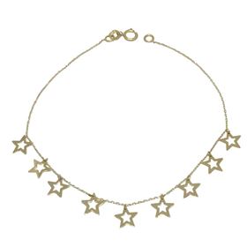 Foto de 10-501-133 - PULSERA ESTRELLAS 7MM 19CM 18K