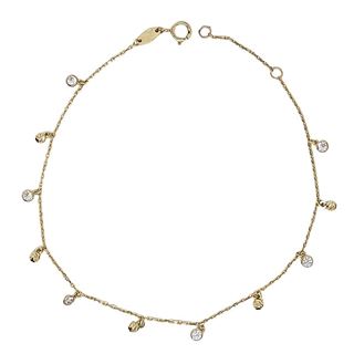 Foto de 28-5913 - PULSERA CHATONES-BOLAS 3MM 21CM (ANILLA A 2CM) (1,80gr) 18K