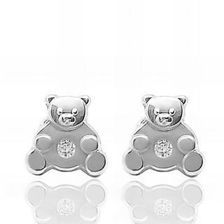 Foto de 51-201845 - PENDIENTES OSO CIRCONITA 8X8MM O.B. 18K