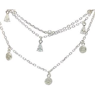 Foto de 25-0062P - PULSERA PLATA TRES CADENAS CIRCONITA 16CM (ALARGADOR 3CM)