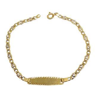 Foto de 88-1601 - PULSERA PLACA CIRCONITA 3.5MM 17CM (PLACA 6X25MM) (2,28gr) 18K