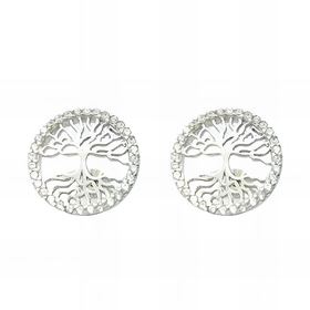 Foto de 25-0019P - PENDIENTES PLATA ÁRBOL DE LA VIDA CIRCONITA 13MM
