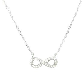 Foto de 25-046G - GARGANTILLA PLATA INFINITO 13X5MM CIRCONITA 41CM (ALARGADOR 3CM)
