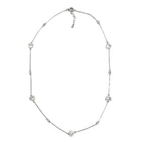 Foto de 25-0068-1G - GARGANTILLA PLATA CORAZONES 7MM - CIRCONITA 3MM 42CM (ALARGADOR 3CM)