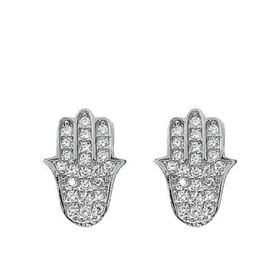 Foto de 25-0144 - PENDIENTES PLATA MANO DE FÁTIMA CIRCONITA 10MM