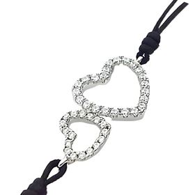 Foto de 25-0211 - PULSERA PLATA CORAZONES CIRCONITA 19MM 17CM (ALARGADOR 3.5CM)