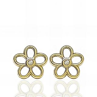 Foto de 51-2003462 - PENDIENTES FLOR CIRCONITA 7MM 18k
