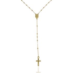 Foto de 10-604-183G - GARGANTILLA ROSARIO BOLAS 1.75MM 45CM+9CM (2,78gr) 18K