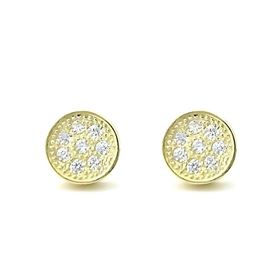 Foto de 25-147479D - PENDIENTES PLATA CIRCONITA DORADOS 6MM