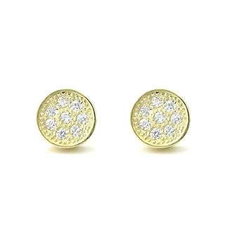 Foto de 25-147479D - PENDIENTES PLATA CIRCONITA DORADOS 6MM