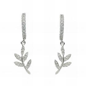 Foto de 25-1731 - CRIOLLAS PLATA HOJA CIRCONITA 15MM