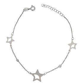 Foto de 04-445B - PULSERA ESTRELLAS 14-10MM 18CM (ALARGADOR 3CM) O.B. (1,70gr) 18K