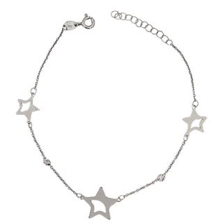 Foto de 04-445B - PULSERA ESTRELLAS 14-10MM 18CM (ALARGADOR 3CM) O.B. (1,70gr) 18K