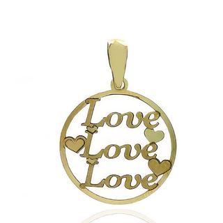 Foto de 51-9082 - COLGANTE REDONDO 'LOVE' 20MM 18K