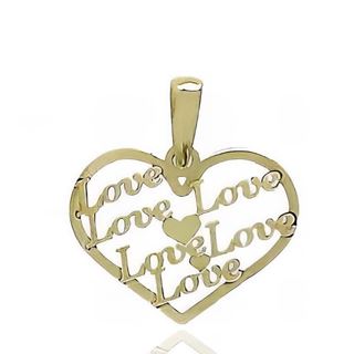 Foto de 51-9083 - COLGANTE CORAZÓN "LOVE" 15MM 18K
