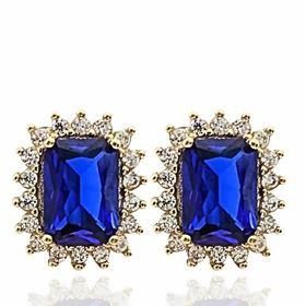 Foto de 28-030ZP - PENDIENTES ZAFIRO CIRCONITA 11MM 18K**