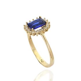 Foto de 28-030ZS - SORTIJA ZAFIRO CIRCONITA 11MM 18K**