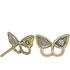 Foto de 51-1859906 - PENDIENTES MARIPOSA BICOLOR CIRCONITA 6MM 18K