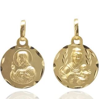 Foto de 78-5003-316 - ESCAPULARIO V. CARMEN-S. CORAZÓN 16MM (1,54gr) 18K