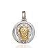 Foto de 26-AG300-0 - MEDALLA ORO Y PLATA VIRGEN NIÑA BRILLANTE 16MM FINOR