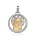 Foto de 26-AG300-3 - MEDALLA ORO Y PLATA VIRGEN NIÑA BRILLANTE 22MM FINOR