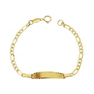Foto de 45-053 - PULSERA BEBÉ PLACA 3X1 (PLACA 4X20MM) 12CM (1,07gr) 18K
